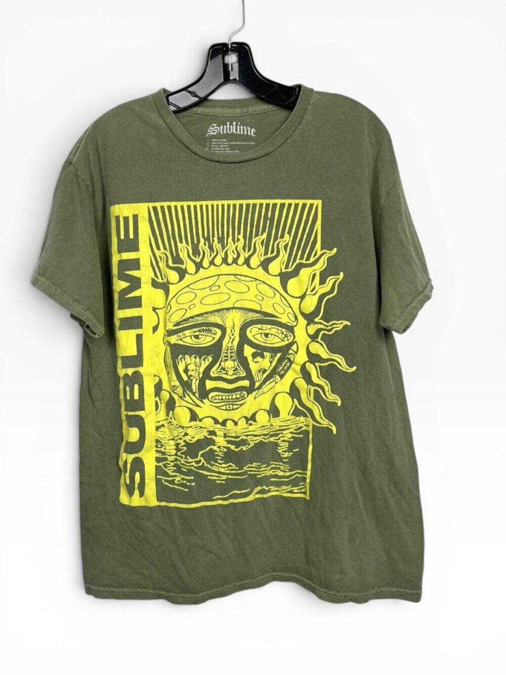 Green Sublime Sun Concert band tee Large